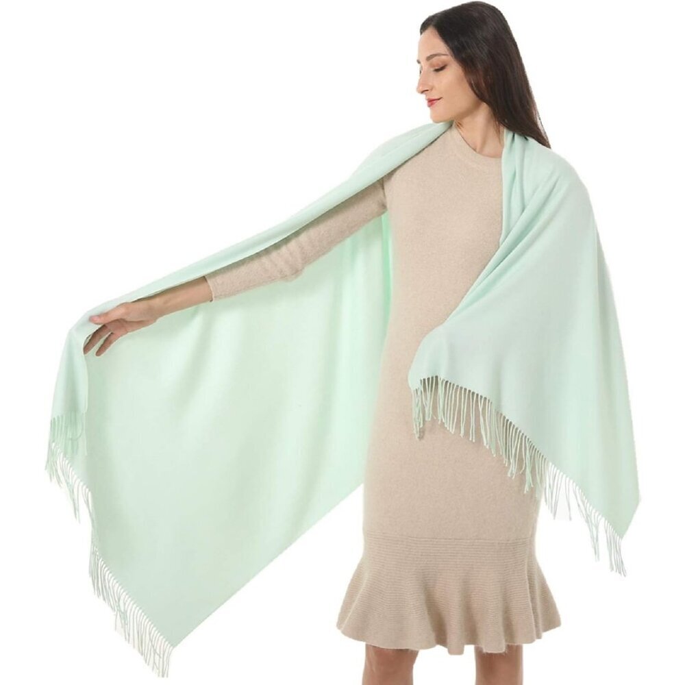 Womens Green Pashmina Scarf Shawls & Wraps for Evening Dress Wedding Bridesmaid